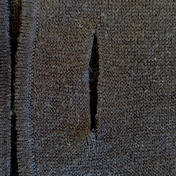 Katie Todd Poncho Wrap Sweater Y2K Cape Black ONE SIZE Single Big Button - Picture 10 of 10